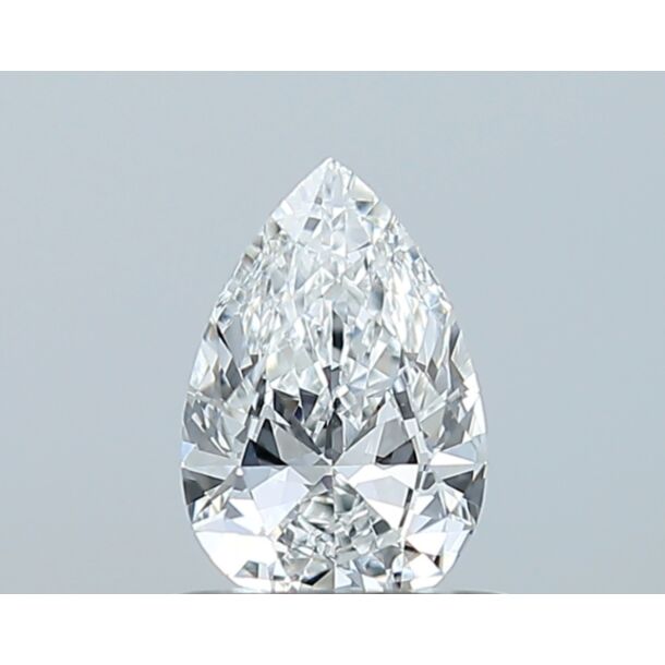 0.5 Carat Natural Diamond, Pear Cut, Color E, Clarity VVS2