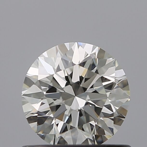 0.63 Carat Natural Diamond, Round Cut, Color H, Clarity VVS1