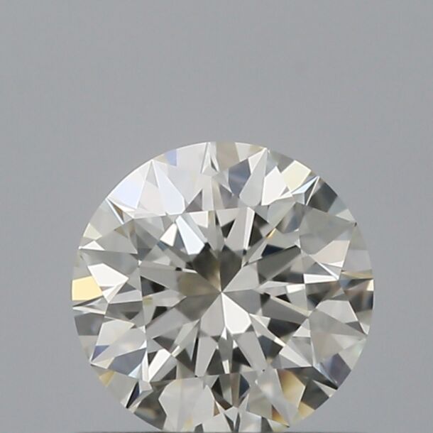 0.52 Carat Natural Diamond, Round Cut, Color H, Clarity IF