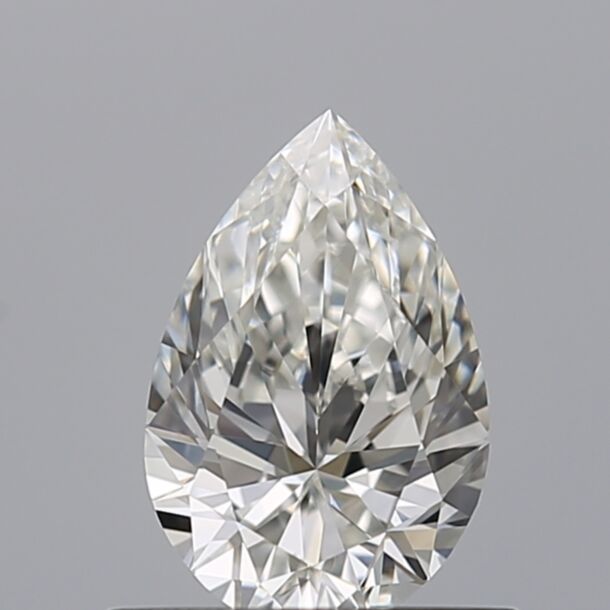 0.52 Karaat Natuurlijke Diamant met een Peer vorm, Kleur H, Zuiverheid VVS1
