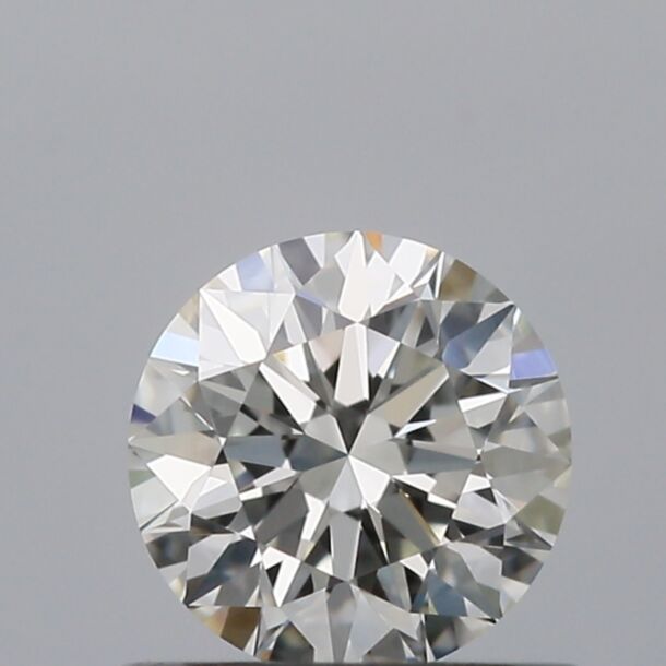0.52 Carat Natural Diamond, Round Cut, Color G, Clarity VVS2