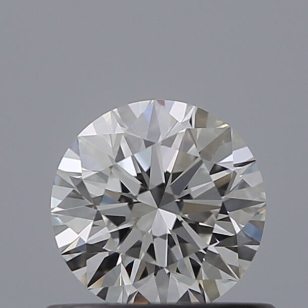 0.54 Carat Natural Diamond, Round Cut, Color F, Clarity VVS1