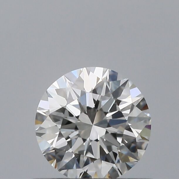 0.45 Carat Natural Diamond, Round Cut, Color F, Clarity VVS2