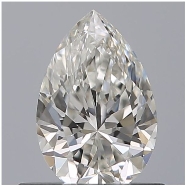 0.51 Carat Diamant Naturel de taille Poire, Couleur G, Pureté SI1