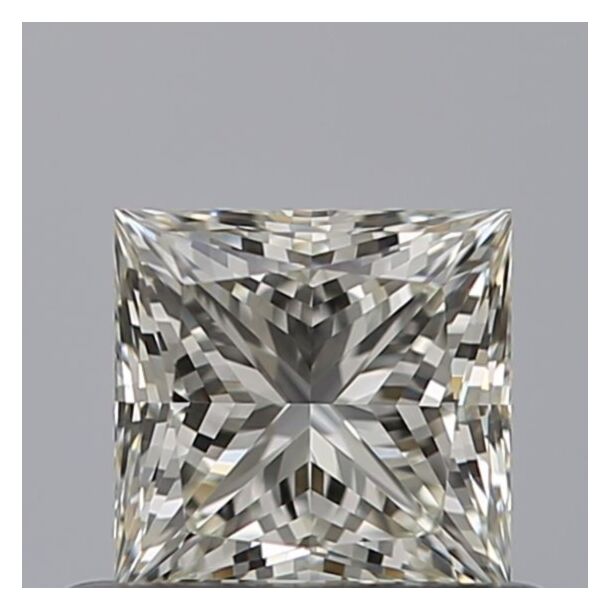 0.56 Carat Natural Diamond, Princess Cut, Color H, Clarity IF
