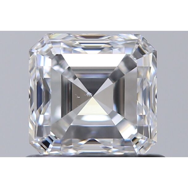 0.8 Carat Natural Diamond, Asscher Cut, Color D, Clarity SI1