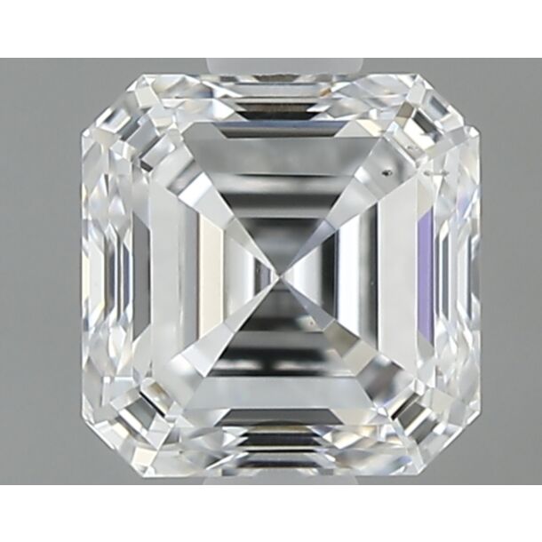 0.7 Carat Natural Diamond, Asscher Cut, Color D, Clarity SI1