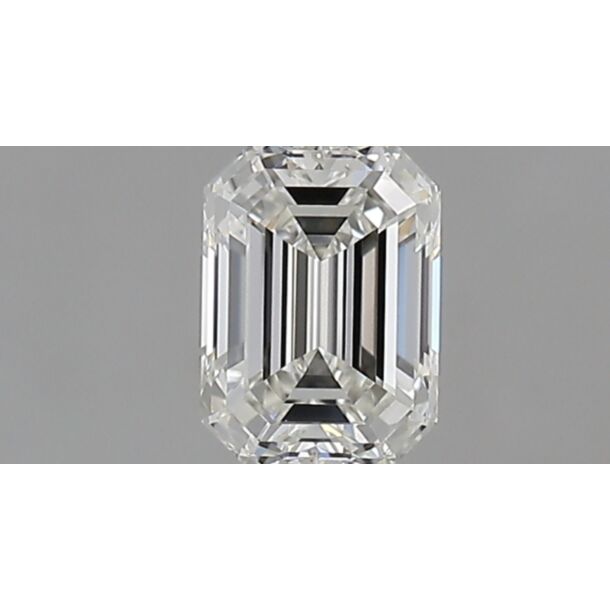 0.52 Carat Natural Diamond, Emerald Cut, Color F, Clarity IF