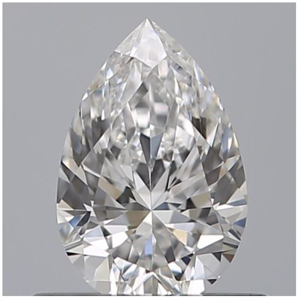 0.5 Carat Diamant Naturel de taille Poire, Couleur D, Pureté VVS1