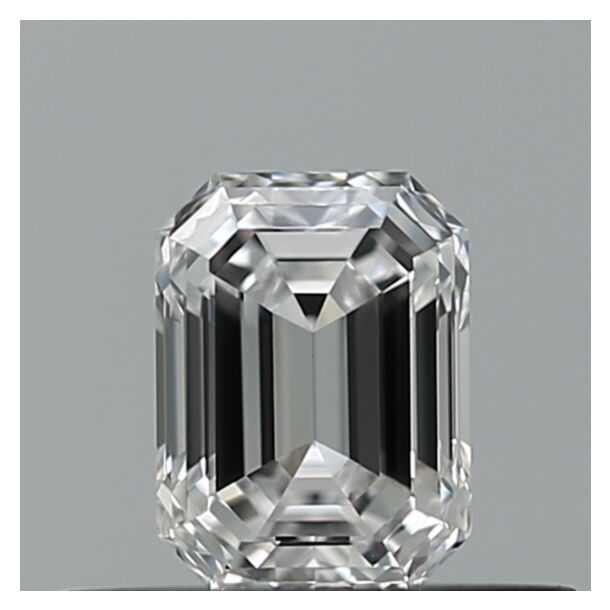 0.4 Carat Diamant Naturel de taille émeraude, Couleur D, Pureté FL
