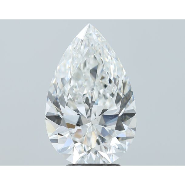 5.01 Karaat Natuurlijke Diamant met een Peer vorm, Kleur F, Zuiverheid SI1