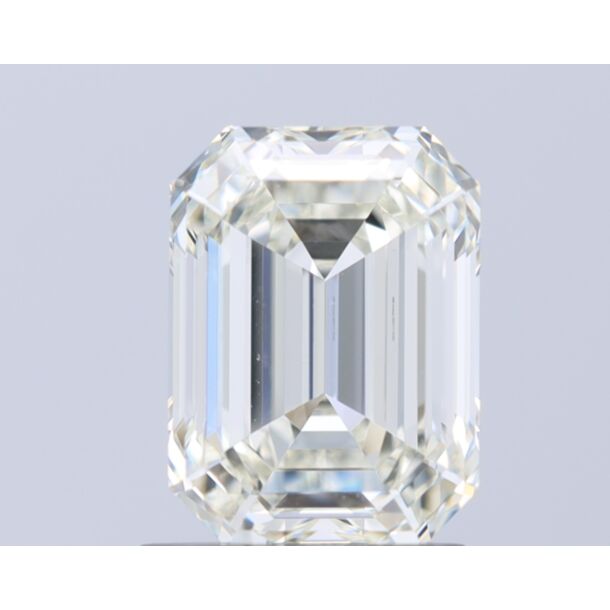 1.5 Carat Natural Diamond, Emerald Cut, Color I, Clarity VVS2