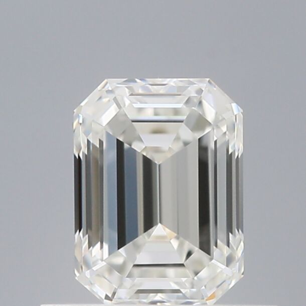 0.71 Carat Diamant Naturel de taille émeraude, Couleur G, Pureté FL