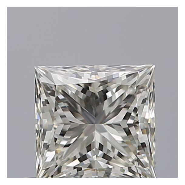 0.56 Carat Natural Diamond, Princess Cut, Color H, Clarity IF
