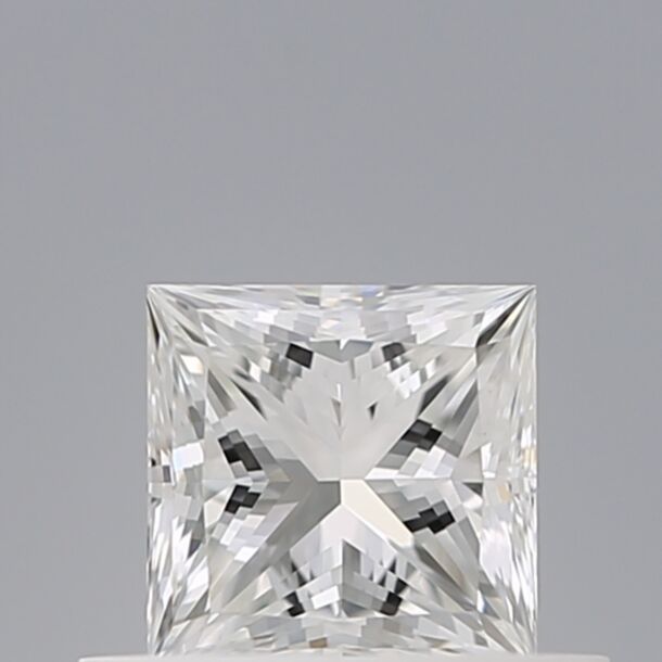 0.5 Carat Natural Diamond, Princess Cut, Color G, Clarity VVS1