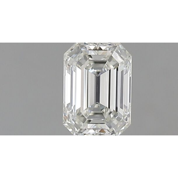 0.58 Carat Diamant Naturel de taille émeraude, Couleur G, Pureté IF