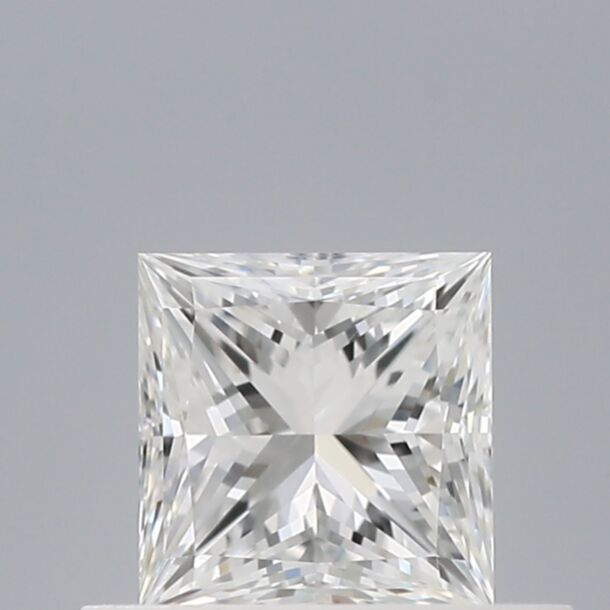 0.51 Carat Natural Diamond, Princess Cut, Color F, Clarity VVS1