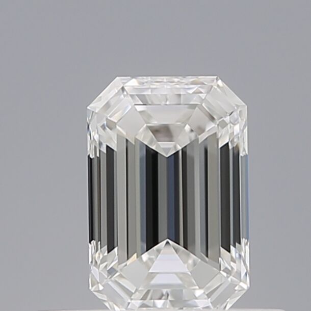 0.52 Karat Natürlicher Diamant Im Smaragdschliff, Farbe F, Reinheit IF