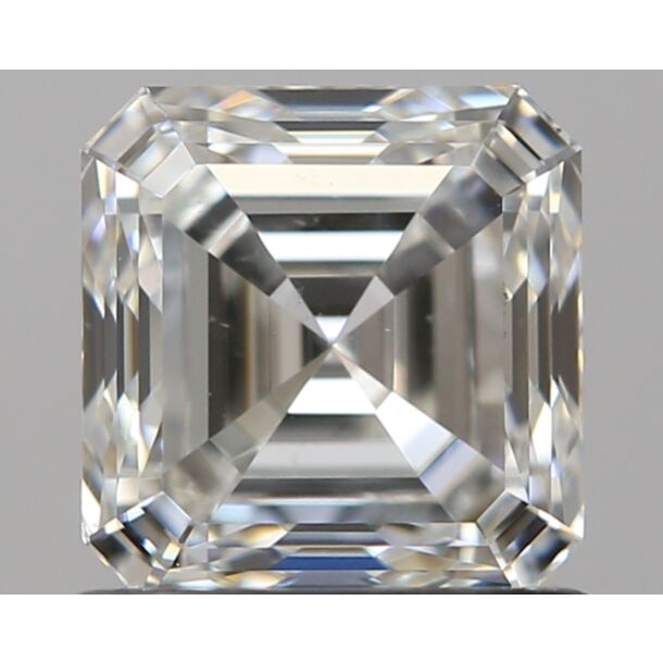 1.01 Carat Natural Diamond, Asscher Cut, Color H, Clarity SI1