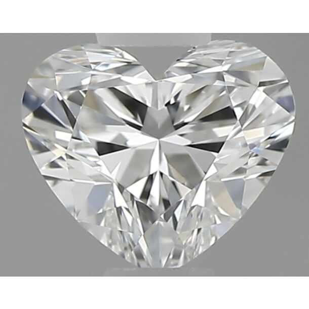 0.42 Carat Natural Diamond, Heart Cut, Color F, Clarity VVS1