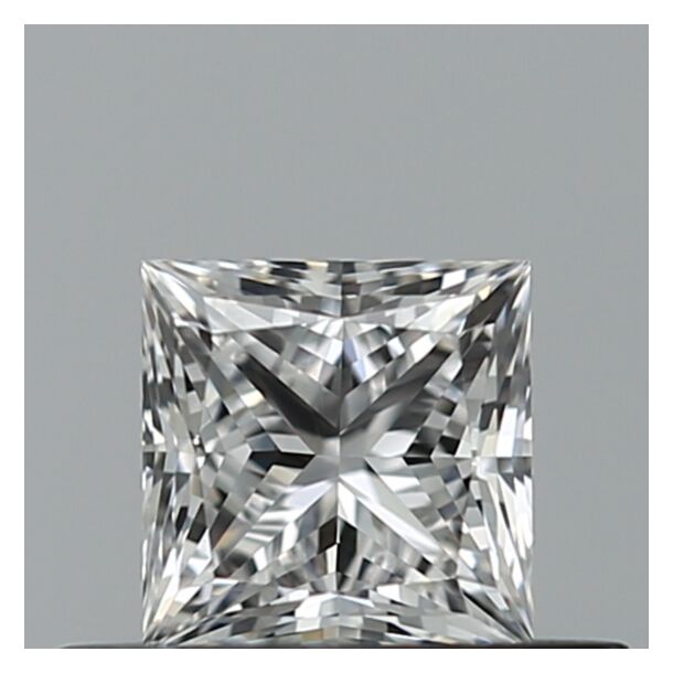 0.42 Carat Natural Diamond, Princess Cut, Color E, Clarity VVS1