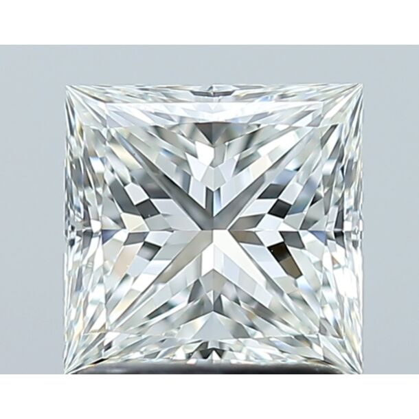 1.25 Carat Natural Diamond, Princess Cut, Color H, Clarity VVS2