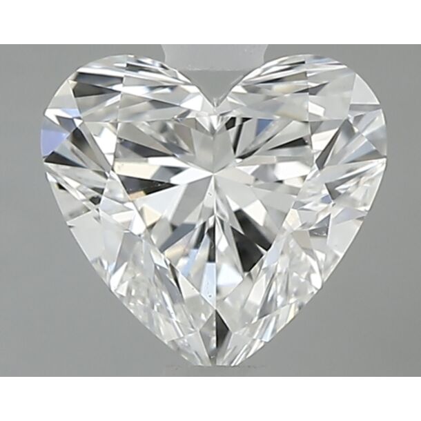 0.7 Carat Natural Diamond, Heart Cut, Color G, Clarity SI1