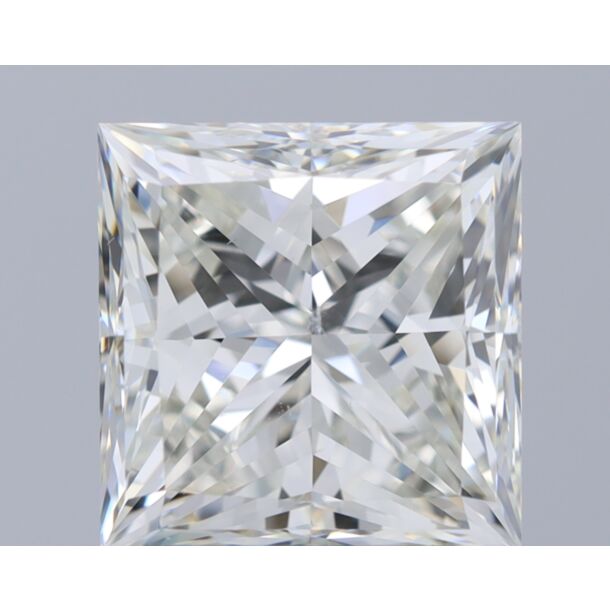3 Carat Natural Diamond, Princess Cut, Color H, Clarity SI1
