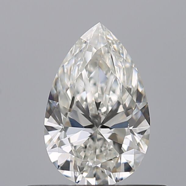 0.5 Carat Natural Diamond, Pear Cut, Color H, Clarity VS2