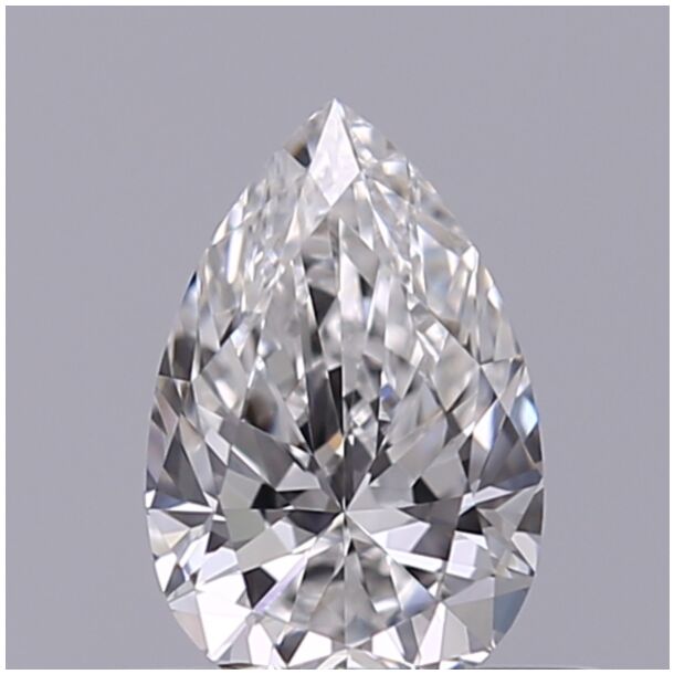 0.4 Carat Diamant Naturel de taille Poire, Couleur F, Pureté VVS1