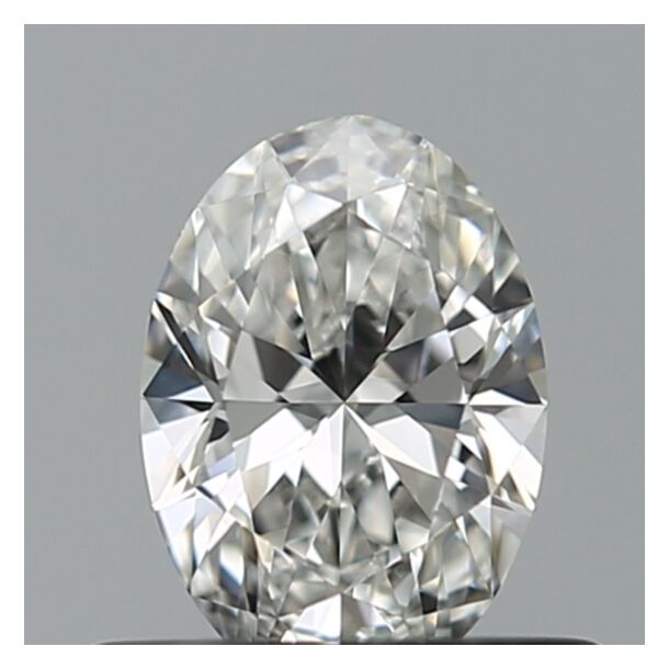 0.4 Carat Natural Diamond, Oval Cut, Color F, Clarity VVS1