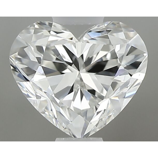 0.51 Carat Natural Diamond, Heart Cut, Color H, Clarity VS2