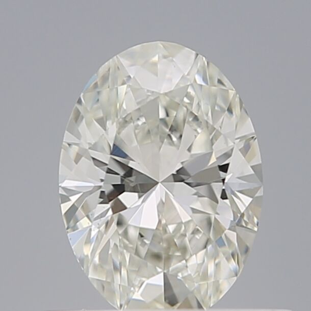 0.64 Carat Natural Diamond, Oval Cut, Color H, Clarity SI1