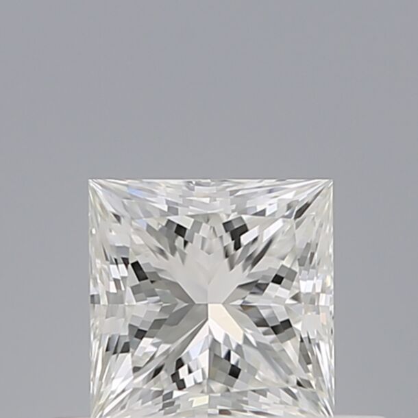 0.53 Carat Diamant Naturel de taille Princesse, Couleur G, Pureté VVS2