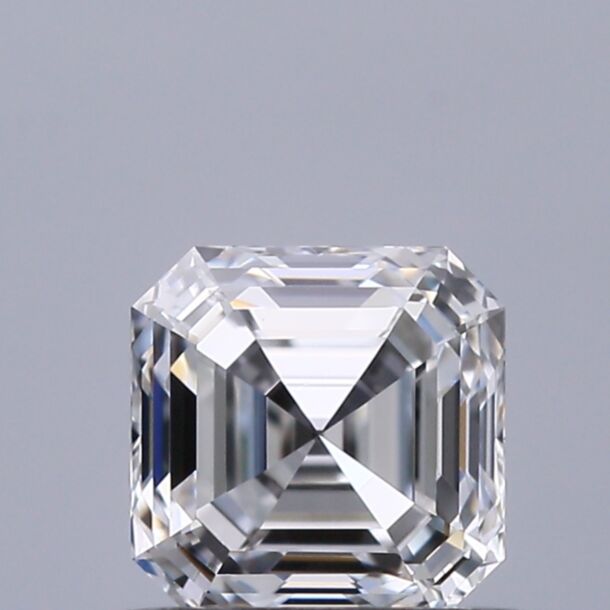 0.6 Carat Diamant Naturel de taille Asscher, Couleur E, Pureté VVS2