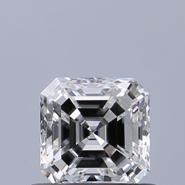 0.55 Carat Diamant Naturel de taille Asscher, Couleur F, Pureté VVS1