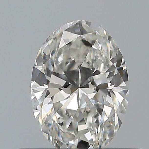 0.42 Carat Diamant Naturel de taille Oval, Couleur G, Pureté IF