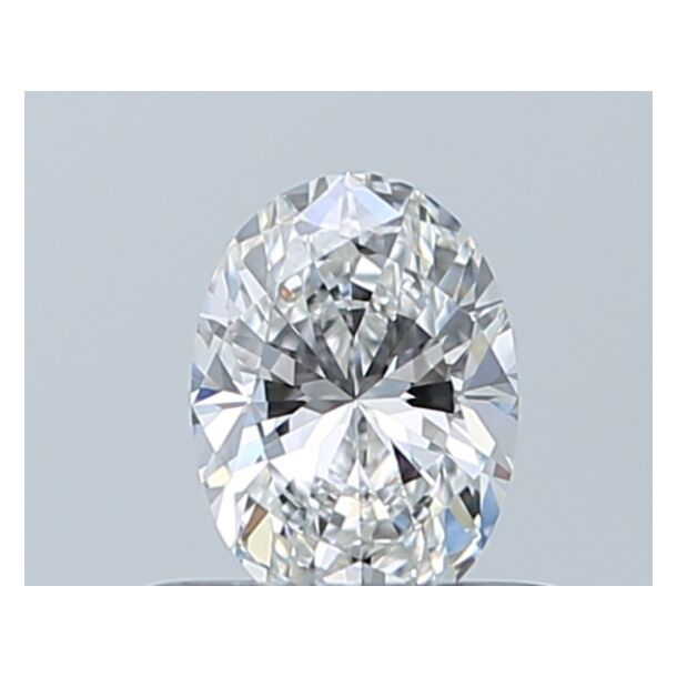 0.41 Carat Natural Diamond, Oval Cut, Color F, Clarity VVS1