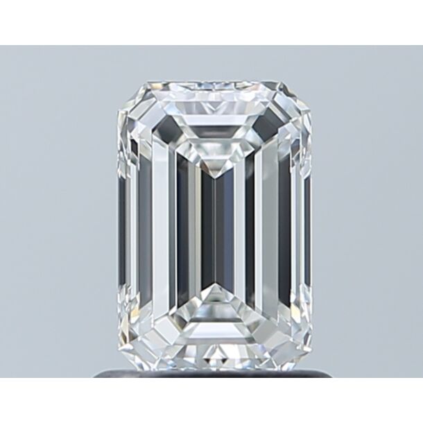 0.91 Carat Diamant Naturel de taille émeraude, Couleur F, Pureté FL