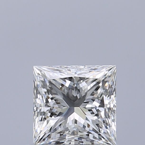 0.54 Karat Natürlicher Diamant Im Prinzessschliff, Farbe E, Reinheit VVS2