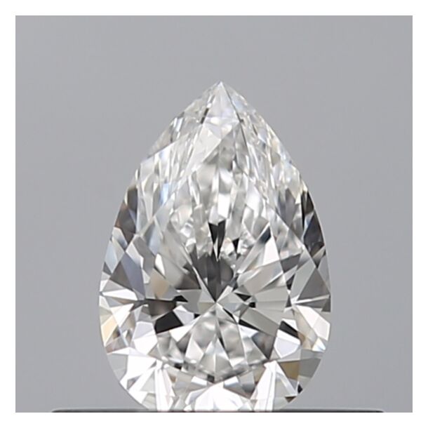 0.32 Carat Diamant Naturel de taille Poire, Couleur D, Pureté VVS1