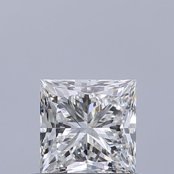 0.54 Carat Natural Diamond, Princess Cut, Color E, Clarity VS1