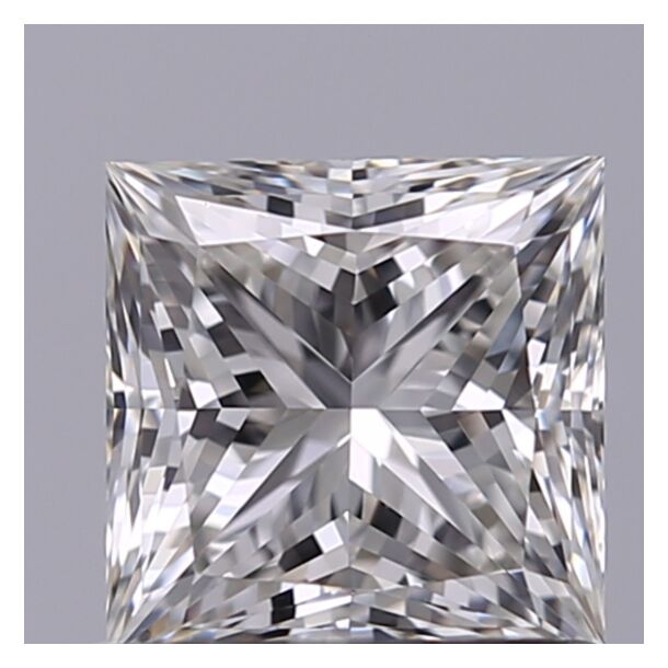 0.9 Carat Natural Diamond, Princess Cut, Color H, Clarity FL