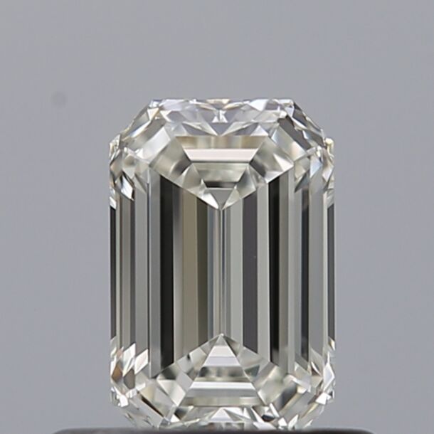 0.53 Karat Natürlicher Diamant Im Smaragdschliff, Farbe H, Reinheit VVS1