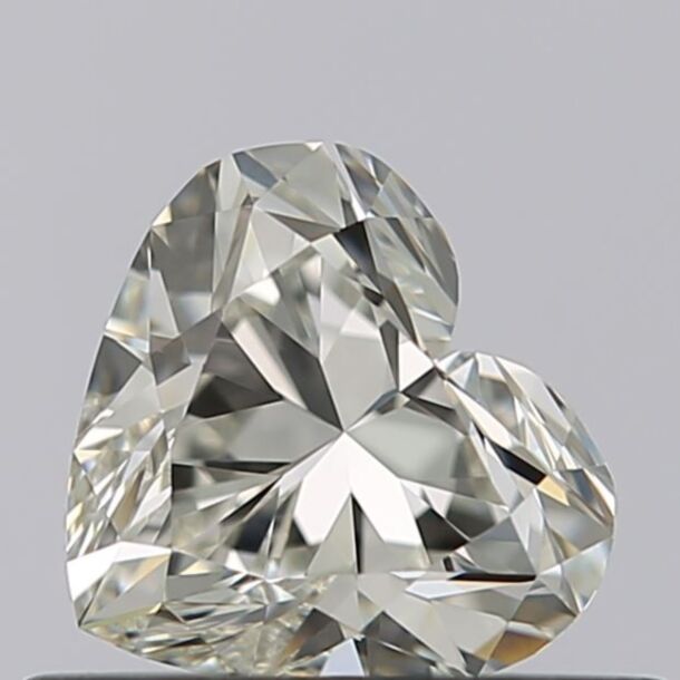 0.52 Carat Diamant Naturel de taille Coeur, Couleur G, Pureté IF