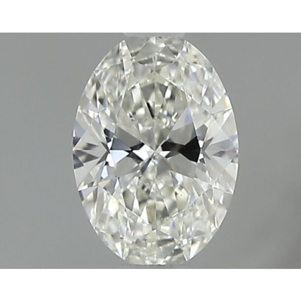 0.52 Carat Natural Diamond, Oval Cut, Color I, Clarity VVS2