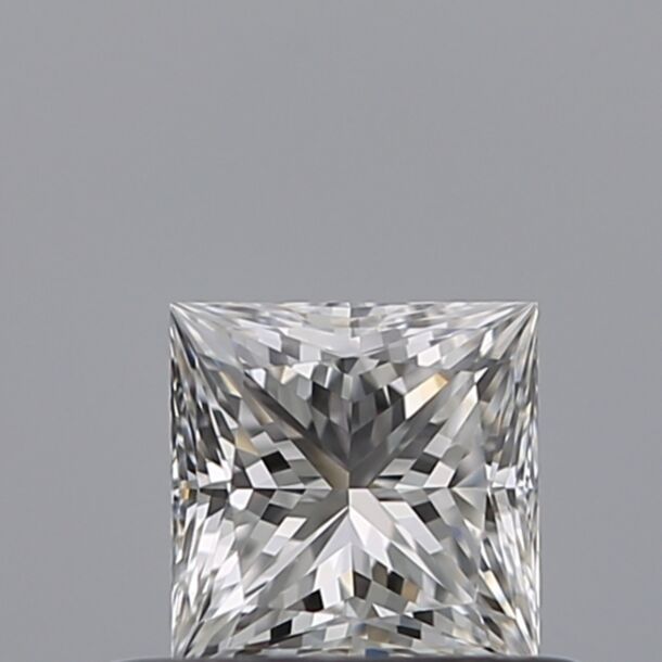 0.43 Carat Natural Diamond, Princess Cut, Color E, Clarity VVS1 0.43 Carat Natural Diamond, Princess Cut, Color E, Clarity VVS1