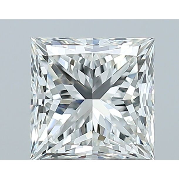 1 Carat Natural Diamond, Princess Cut, Color H, Clarity VS2