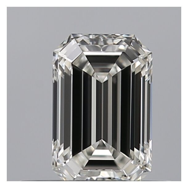 0.5 Karat Natürlicher Diamant Im Smaragdschliff, Farbe F, Reinheit IF