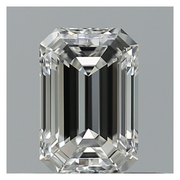 0.51 Carat Natural Diamond, Emerald Cut, Color F, Clarity VVS1 0.51 Carat Natural Diamond, Emerald Cut, Color F, Clarity VVS1